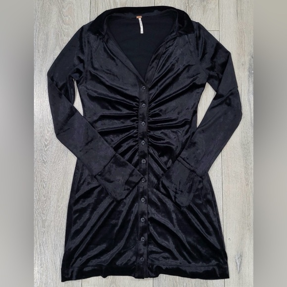 Free People Shayla Velvet Mini Dress XS - Picture 3 of 3